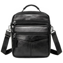 Load image into Gallery viewer, Genuine Leather Male's Crossbody Bag Casual Business Leather Men's Messenger Bag Vintage Men Big Bag Zipper Shoulder Handbags