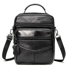Load image into Gallery viewer, Genuine Leather Male's Crossbody Bag Casual Business Leather Men's Messenger Bag Vintage Men Big Bag Zipper Shoulder Handbags