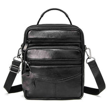 Load image into Gallery viewer, Genuine Leather Male's Crossbody Bag Casual Business Leather Men's Messenger Bag Vintage Men Big Bag Zipper Shoulder Handbags

